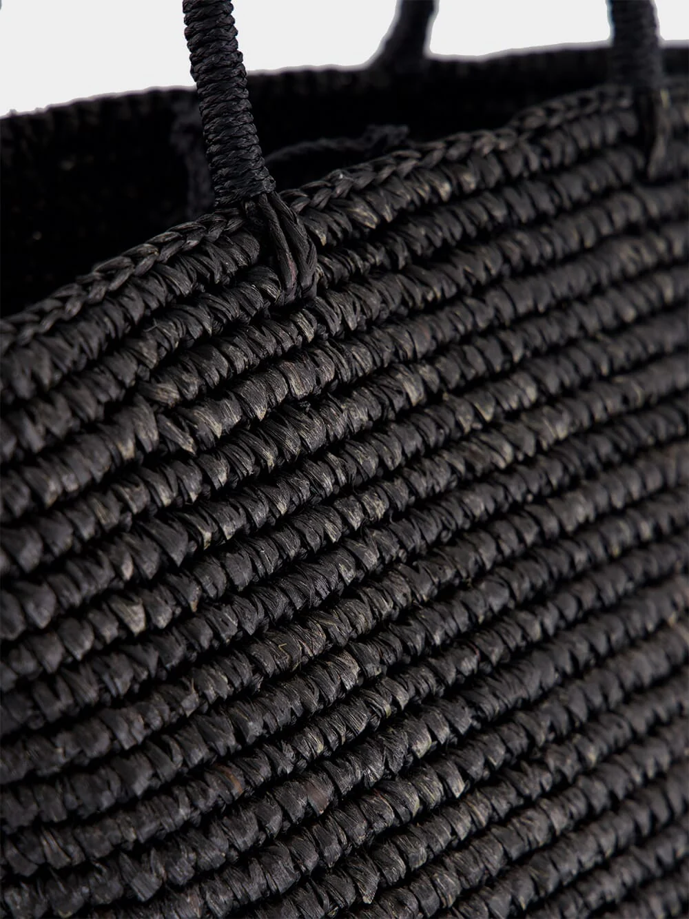 Black Straw Maxi Tote - Image 6