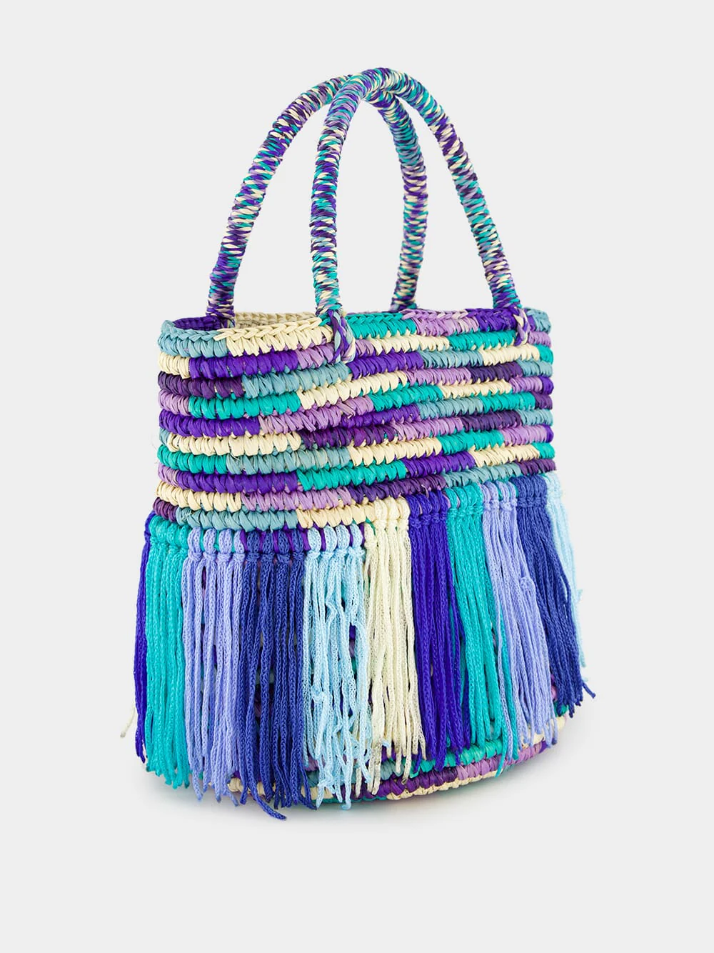 Multicolour Blue Fringed Baby Tote - Image 4