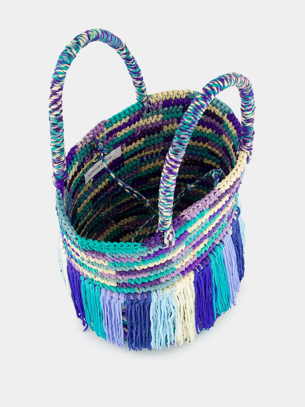 Multicolour Blue Fringed Baby Tote - Image 6