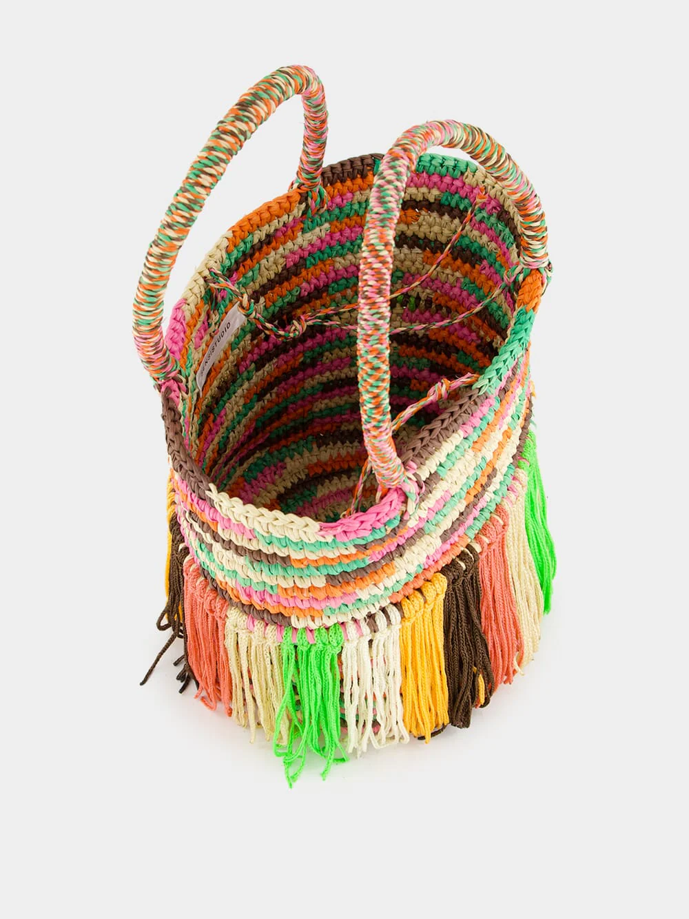 Multicolour Pastel Fringed Baby Tote - Image 6