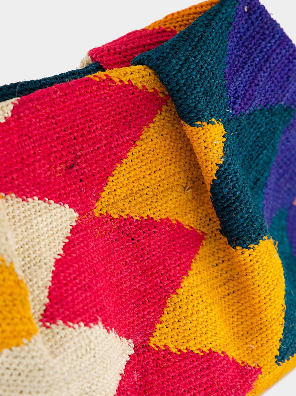 Multicolour Pattern Sisal Medium Pouch - Image 6