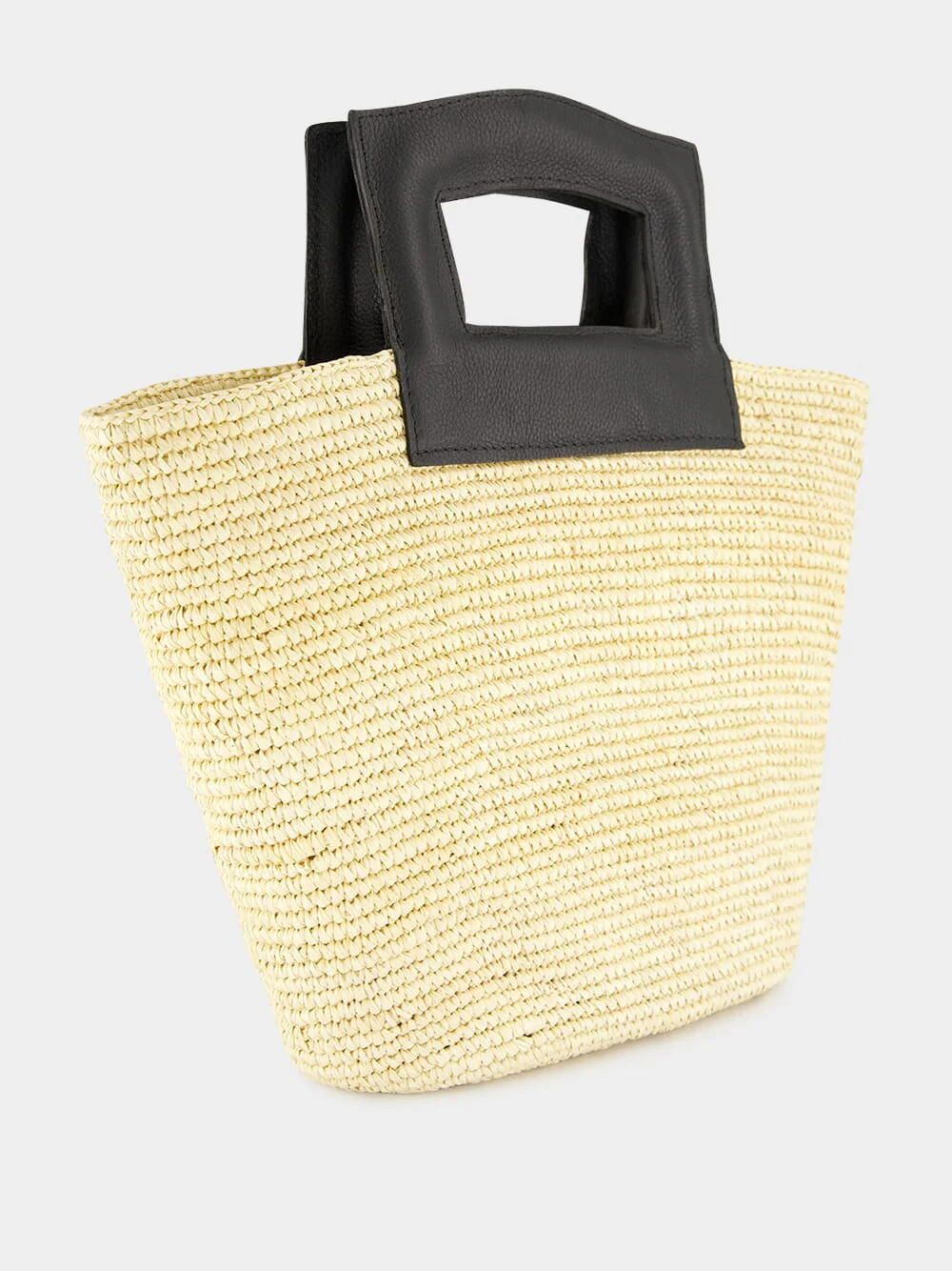 Natural Medium Oval Basket Bag - Image 2