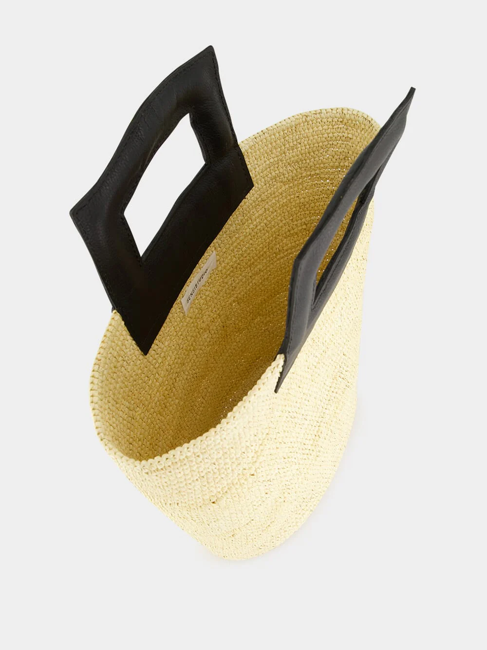 Natural Medium Oval Basket Bag - Image 5