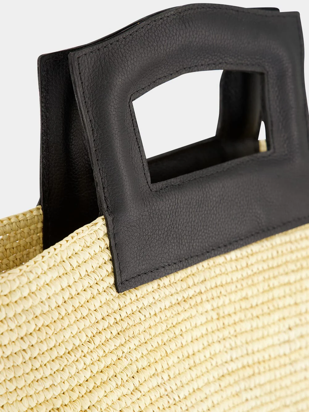 Natural Medium Oval Basket Bag - Image 6