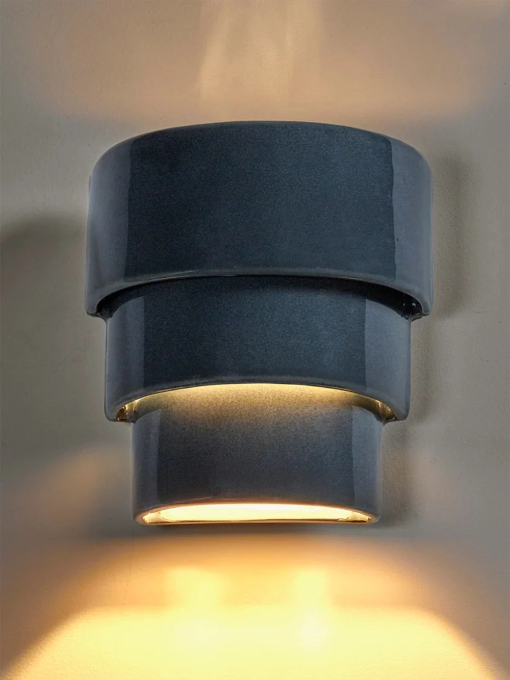 Jim Blue Stoneware Wall Lamp