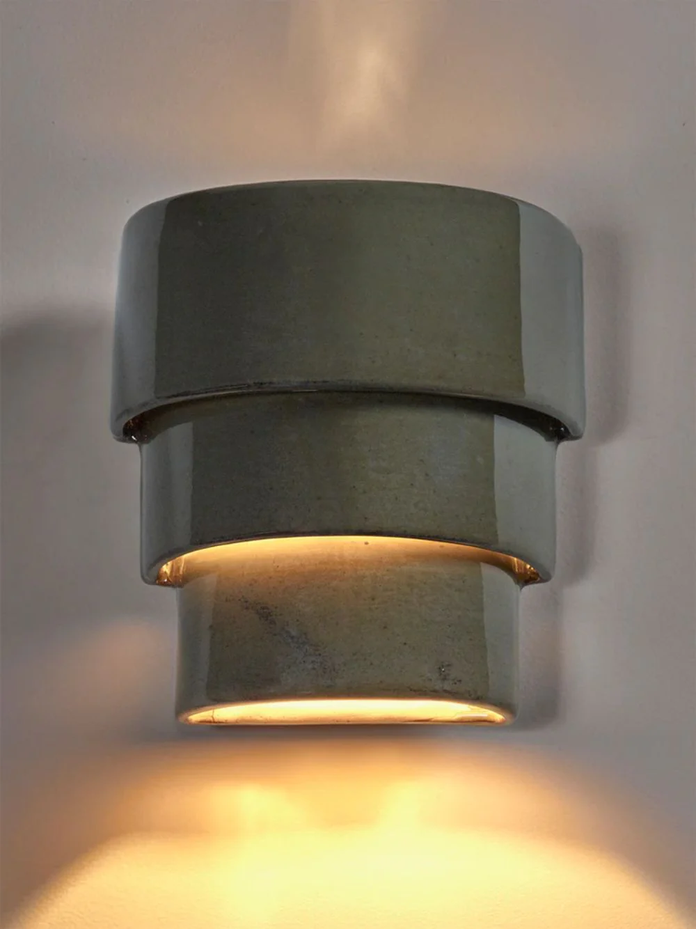 Light Green Jim Stoneware Wall Lamp