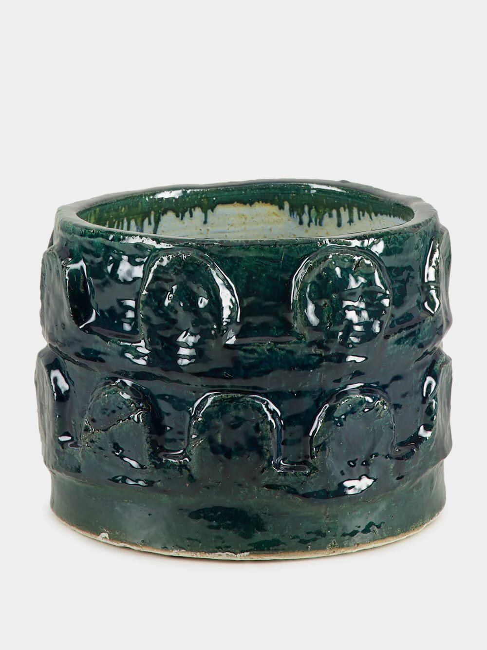 Look at Me Blue-Green Flower Pot