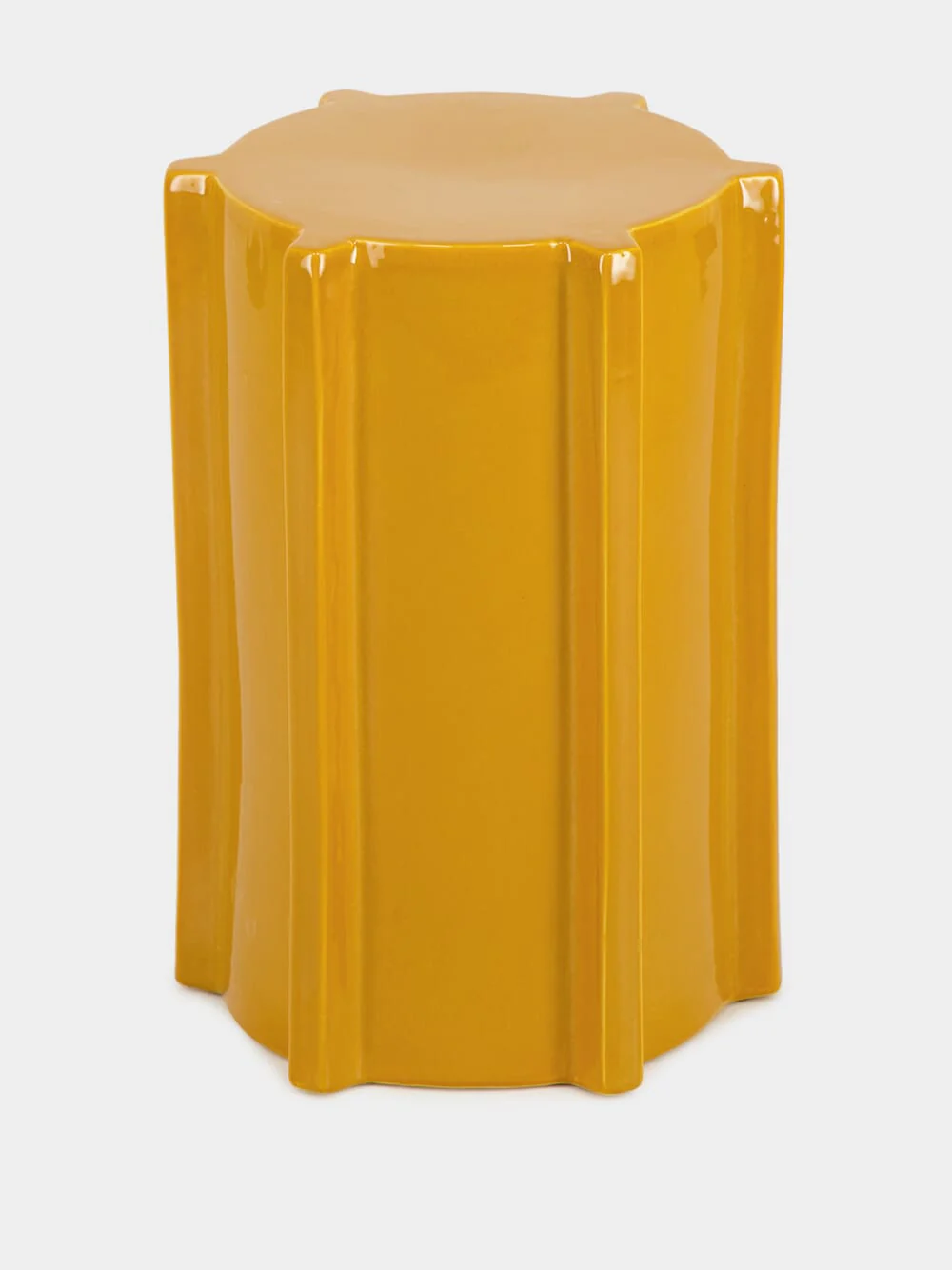 Ochre Glazed Pawn Side Table - Image 2