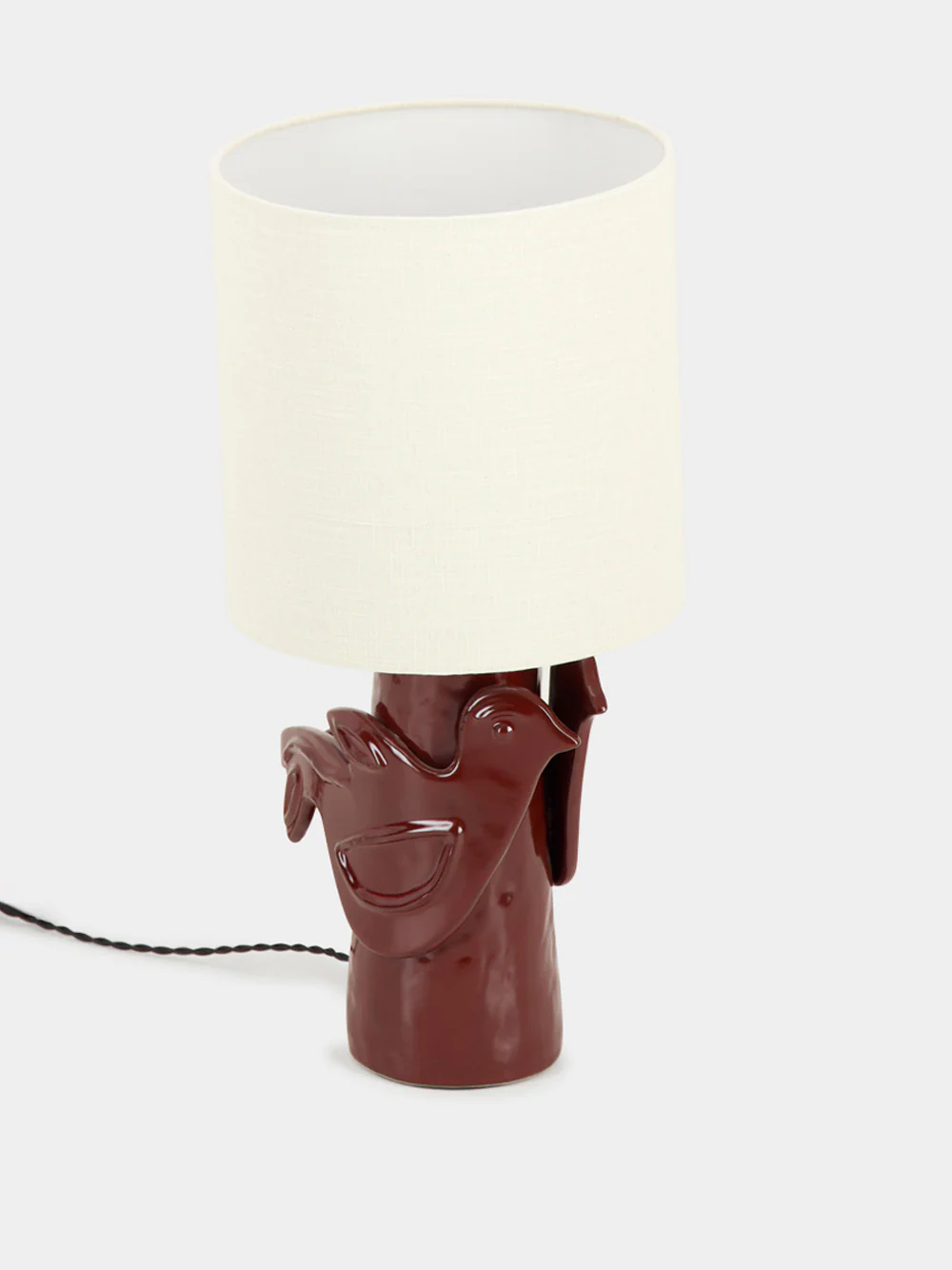 Table Lamp Paloma Red with Beige Shade - Image 3