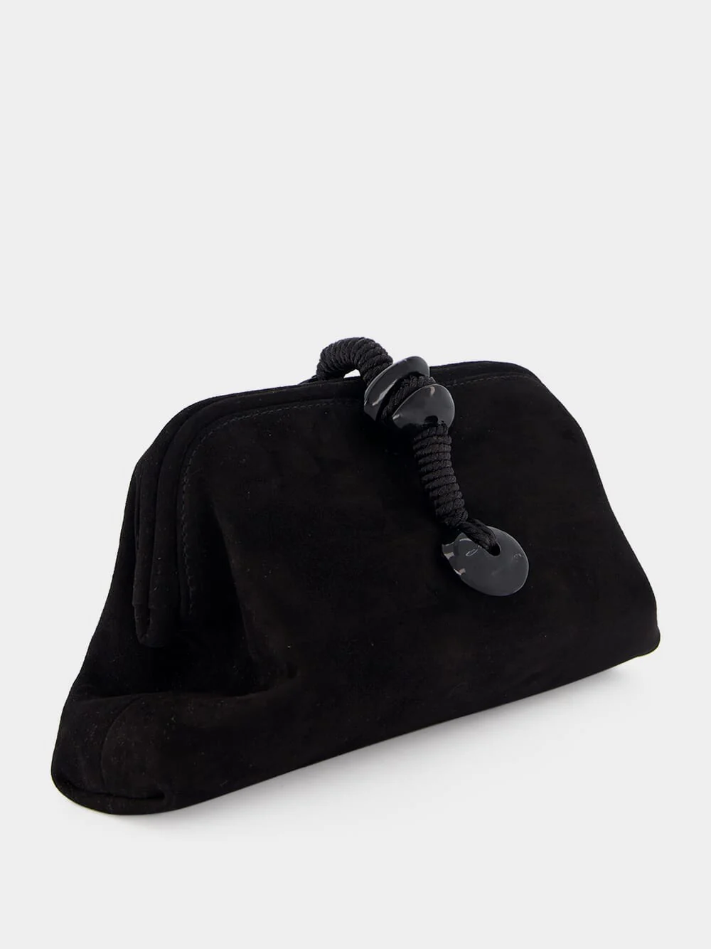 Black Petra Suede Clutch Bag - Image 2