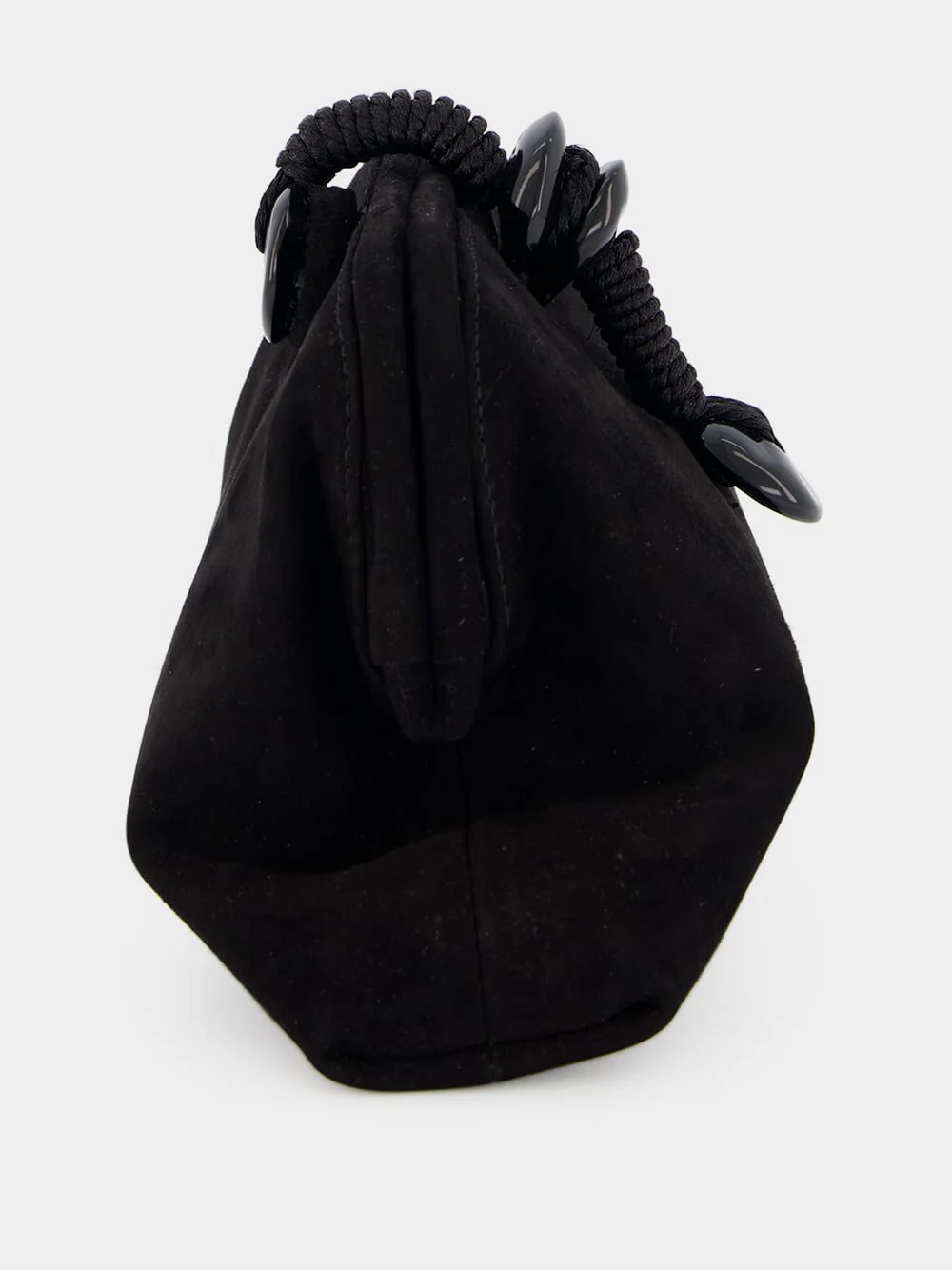 Black Petra Suede Clutch Bag - Image 4
