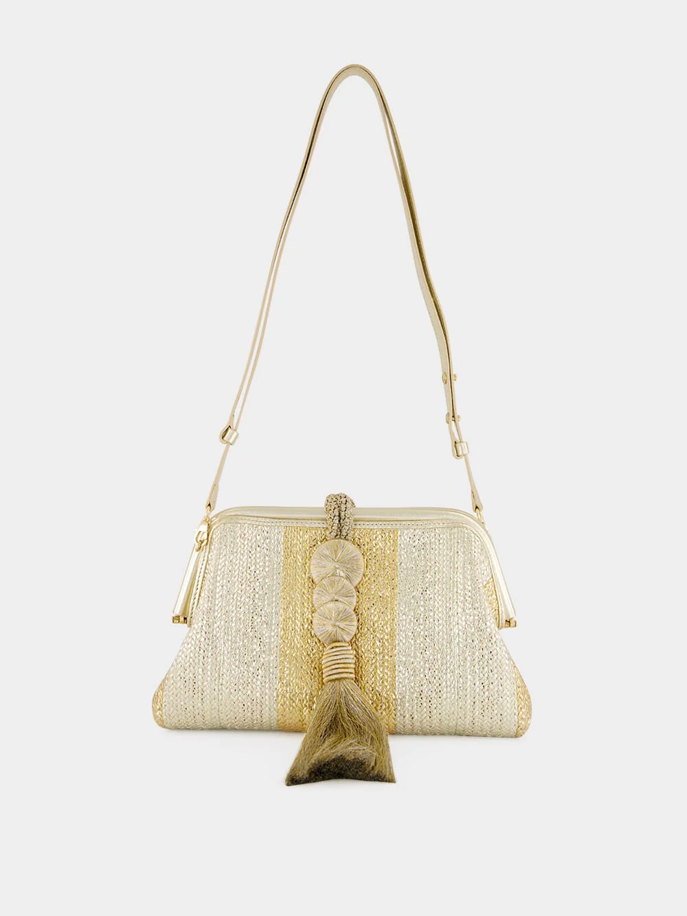 Gold and Silver Alessa Clutch Bag - Image 3