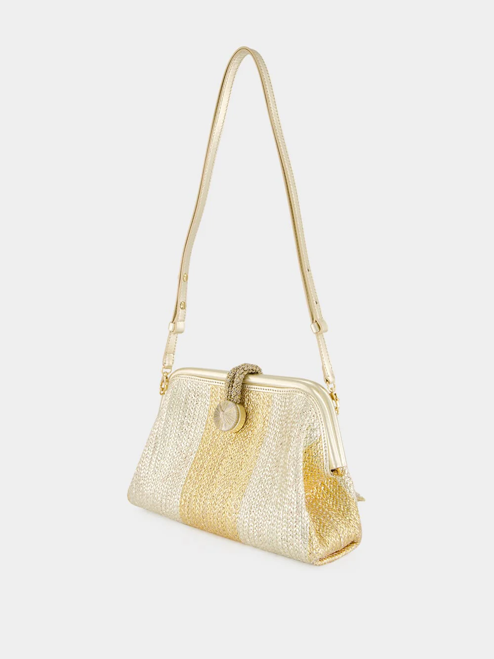 Gold and Silver Alessa Clutch Bag - Image 6