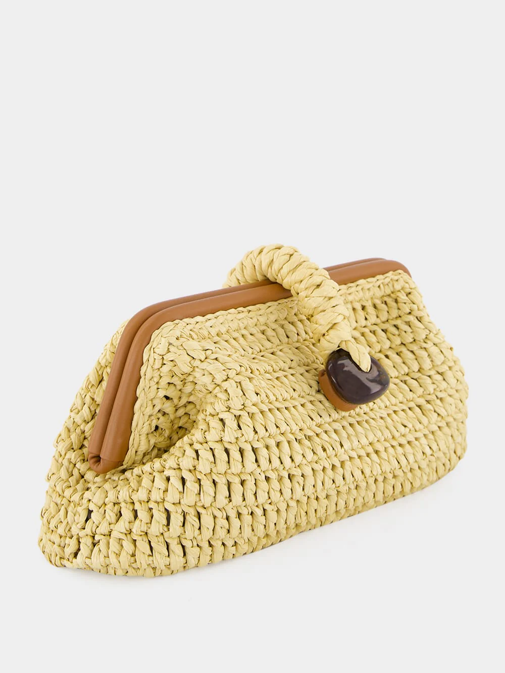 Natural Delphine Raffia Clutch Bag - Image 3