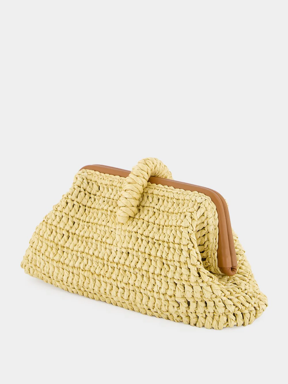 Natural Delphine Raffia Clutch Bag - Image 5