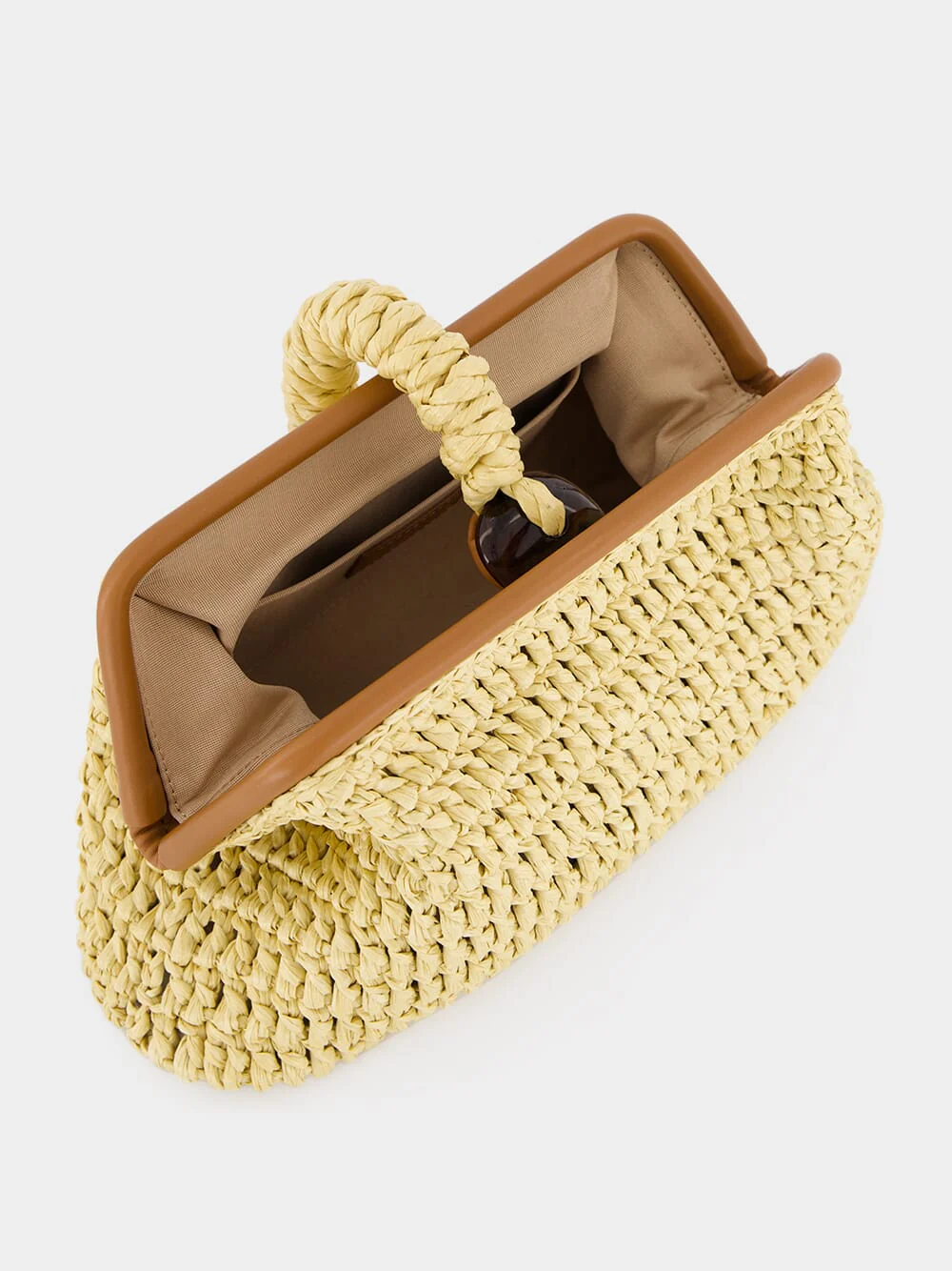 Natural Delphine Raffia Clutch Bag - Image 6