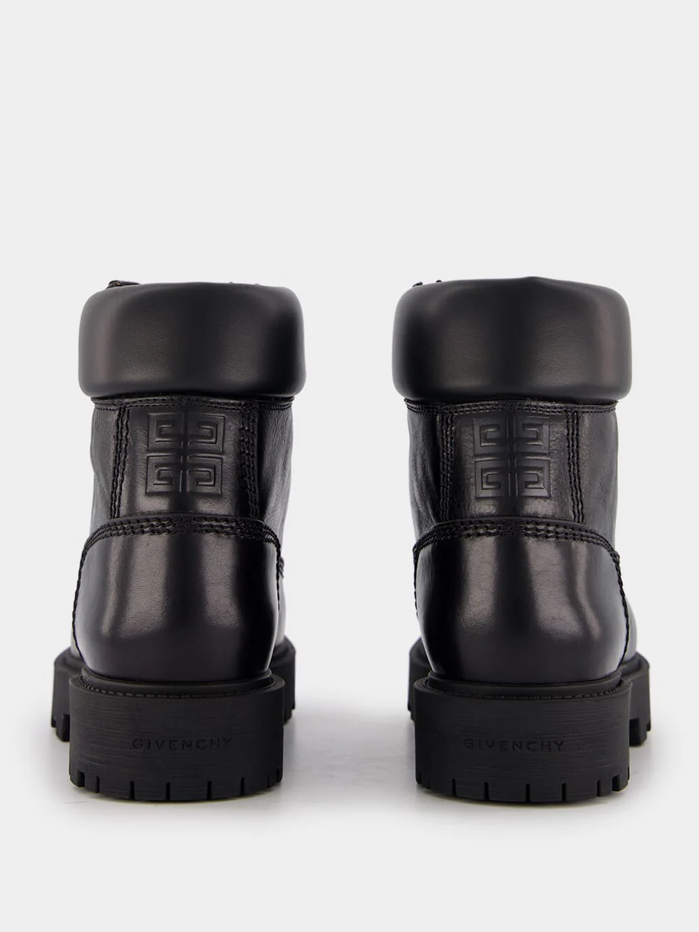 Show Logo-Debossed Leather Boots - Image 5