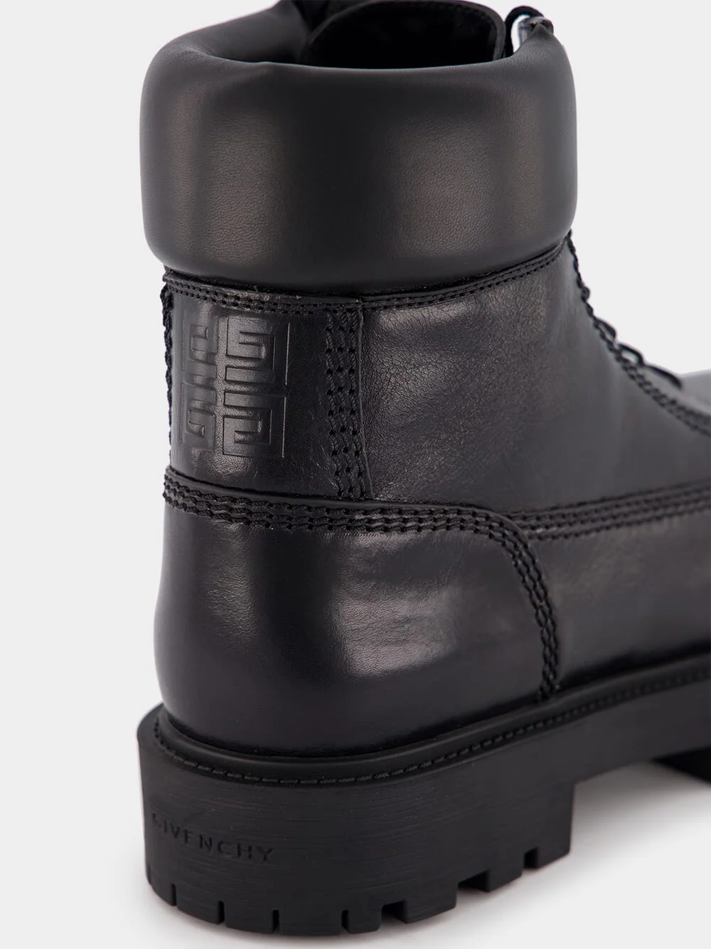 Show Logo-Debossed Leather Boots - Image 6