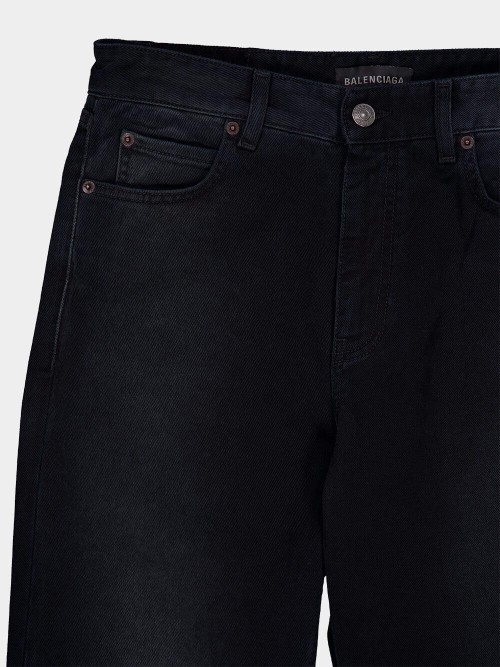 Slim Faded Black Trousers - Image 3