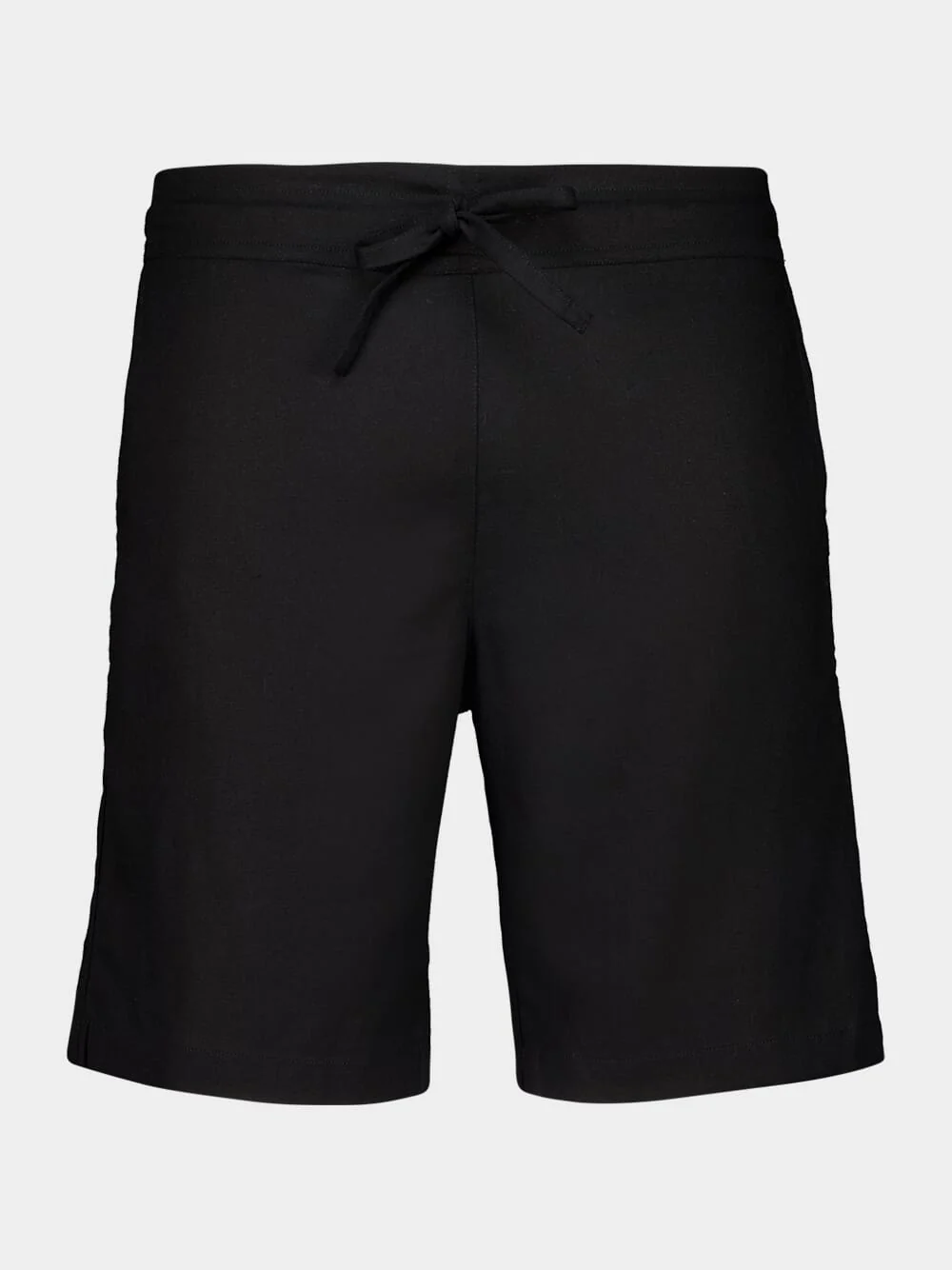 Black Palmeta Tailored Bermuda Shorts in Handmade Linen