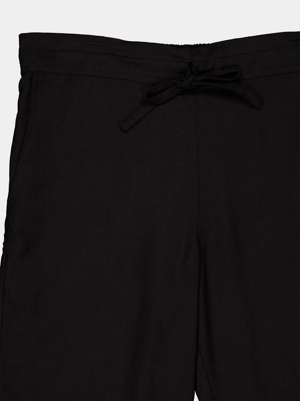 Black Palmeta Tailored Bermuda Shorts in Handmade Linen - Image 3