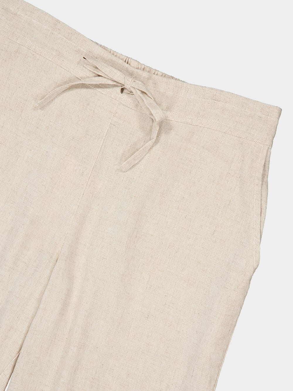 Cream Palmeta Linen Long Formal Pants - Image 3