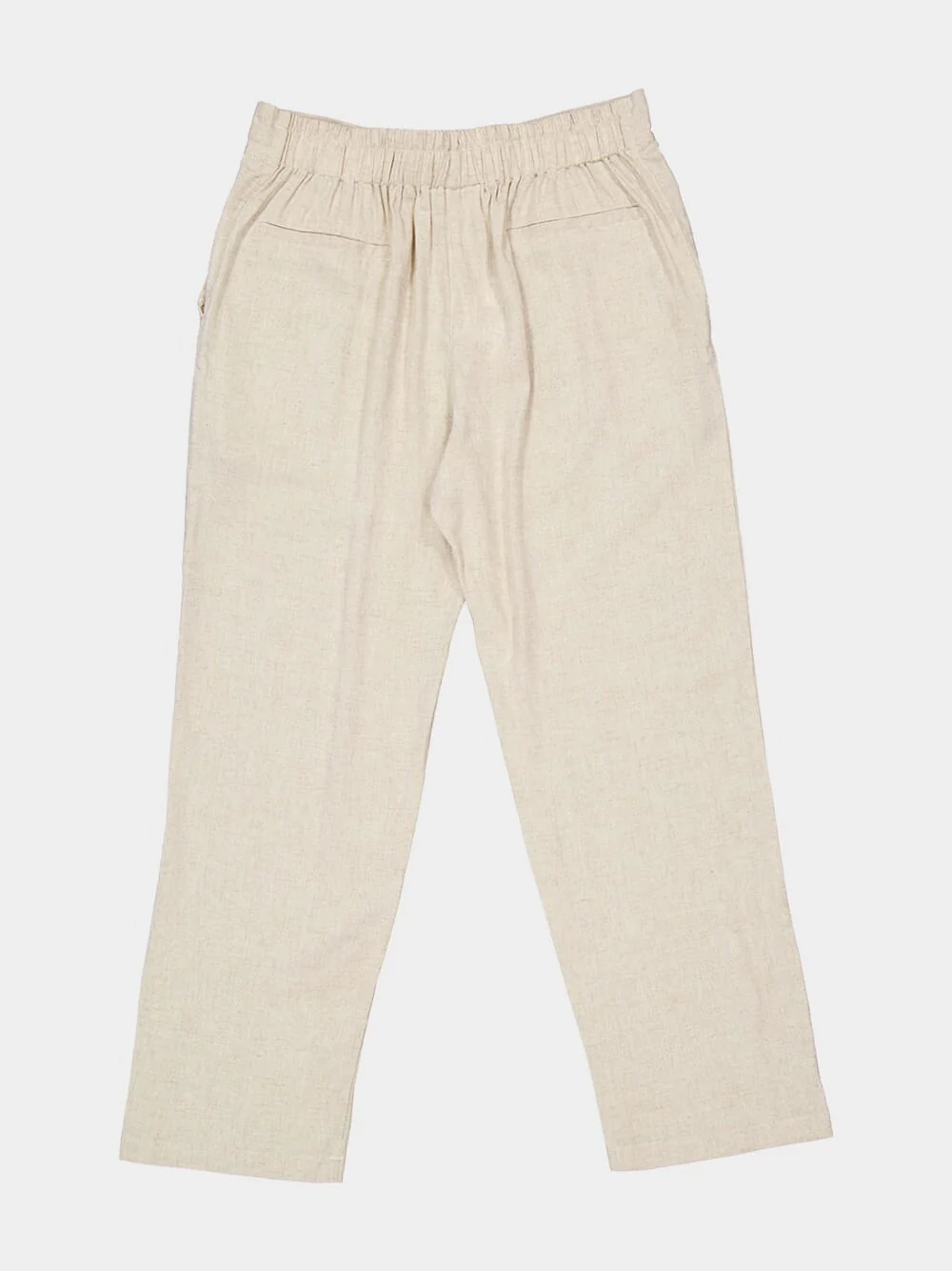Cream Palmeta Linen Long Formal Pants - Image 5