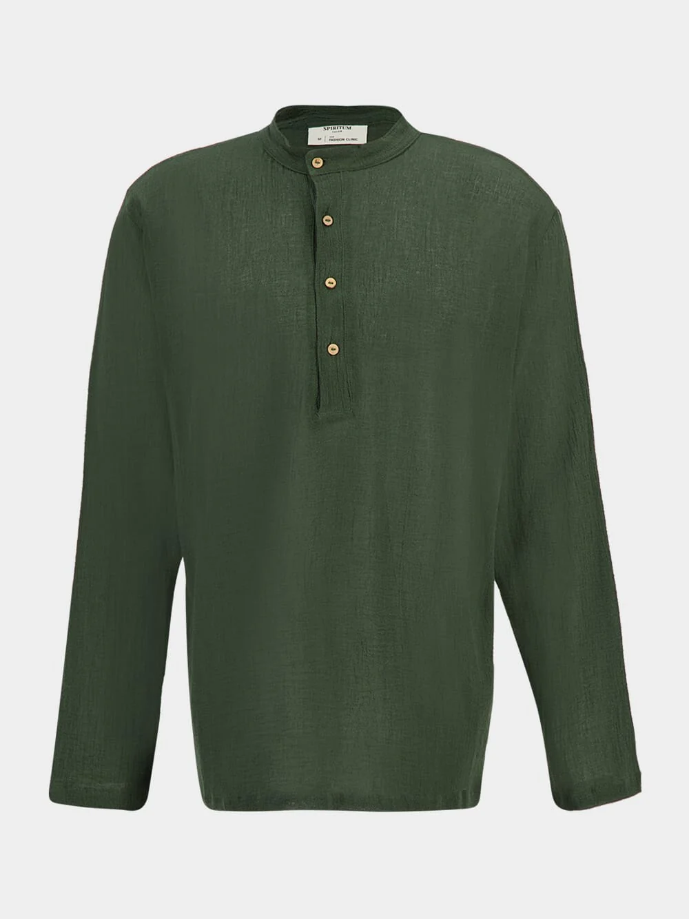Forest Green Gauze Cotton Shirt
