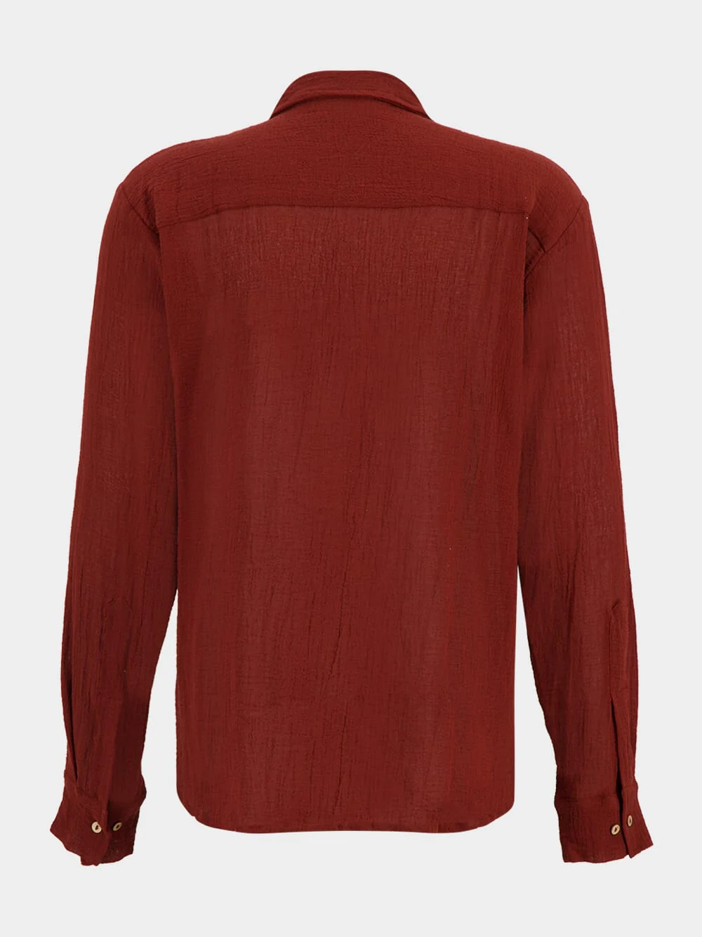 Red Terracotta Balam Cotton Shirt - Image 2