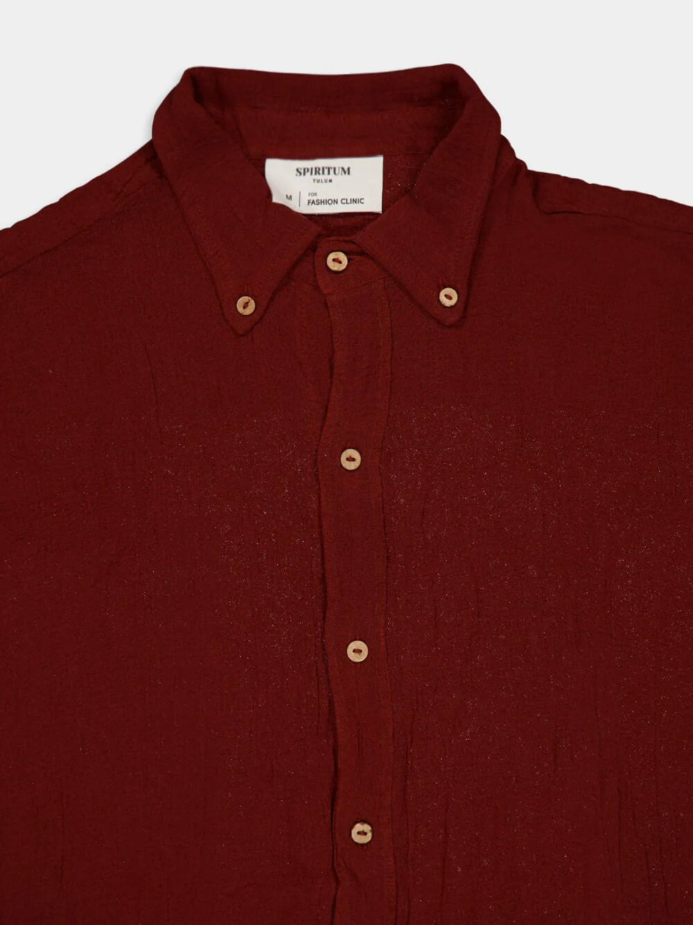Red Terracotta Balam Cotton Shirt - Image 3