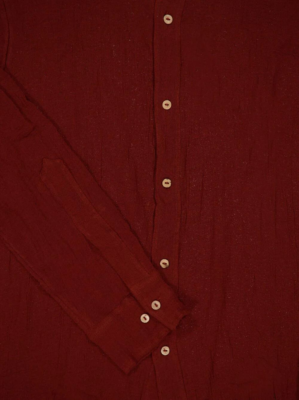 Red Terracotta Balam Cotton Shirt - Image 4
