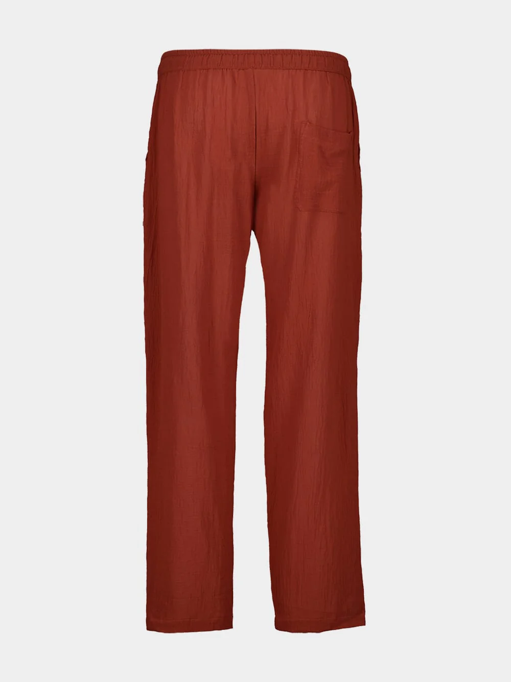 Terracotta Organic Cotton Baggy Trousers - Image 2