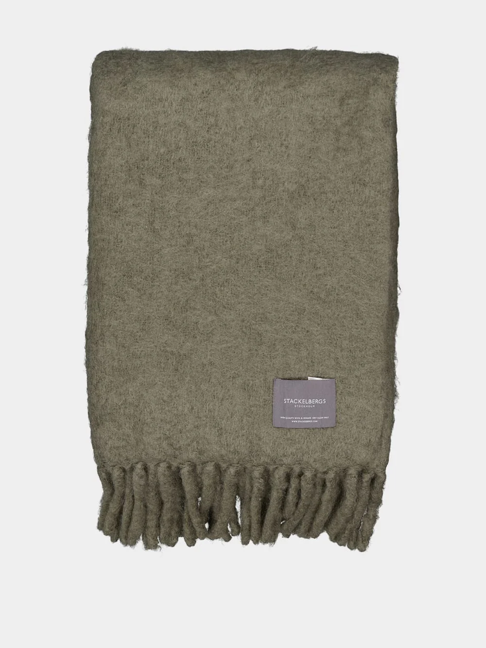 Luxury Kid Mohair Throw in Green Marble - Image 2