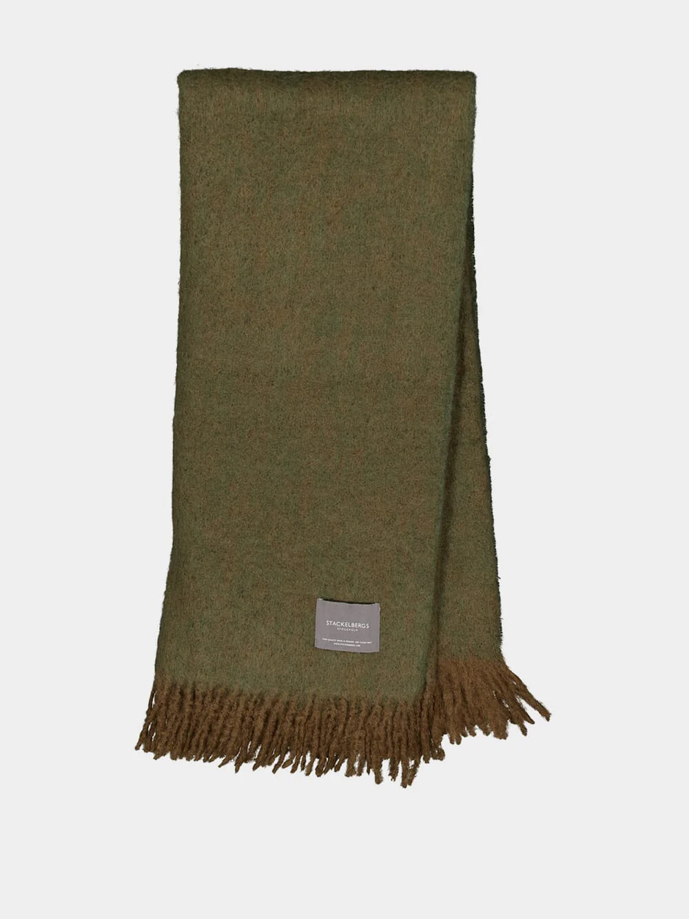 Mohair Throw in Umbra and Moss Melange - Image 2