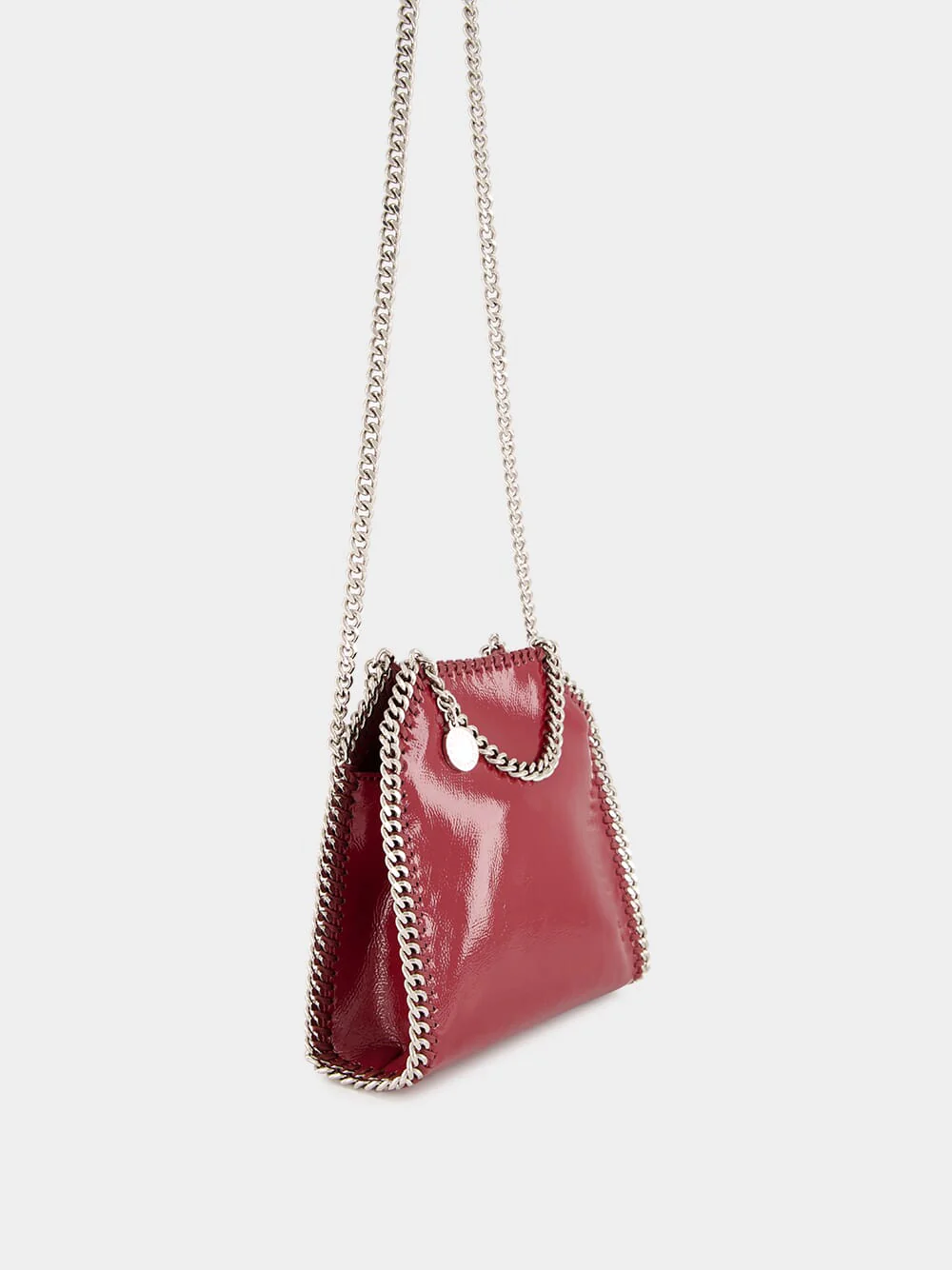 Burgundy Crinkled Patent Alter Mat Tiny Tote - Image 3
