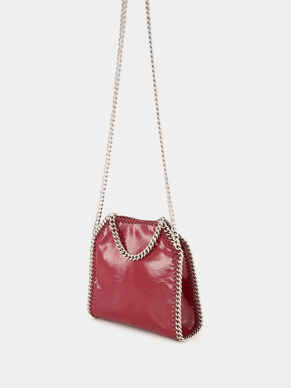 Burgundy Crinkled Patent Alter Mat Tiny Tote - Image 5