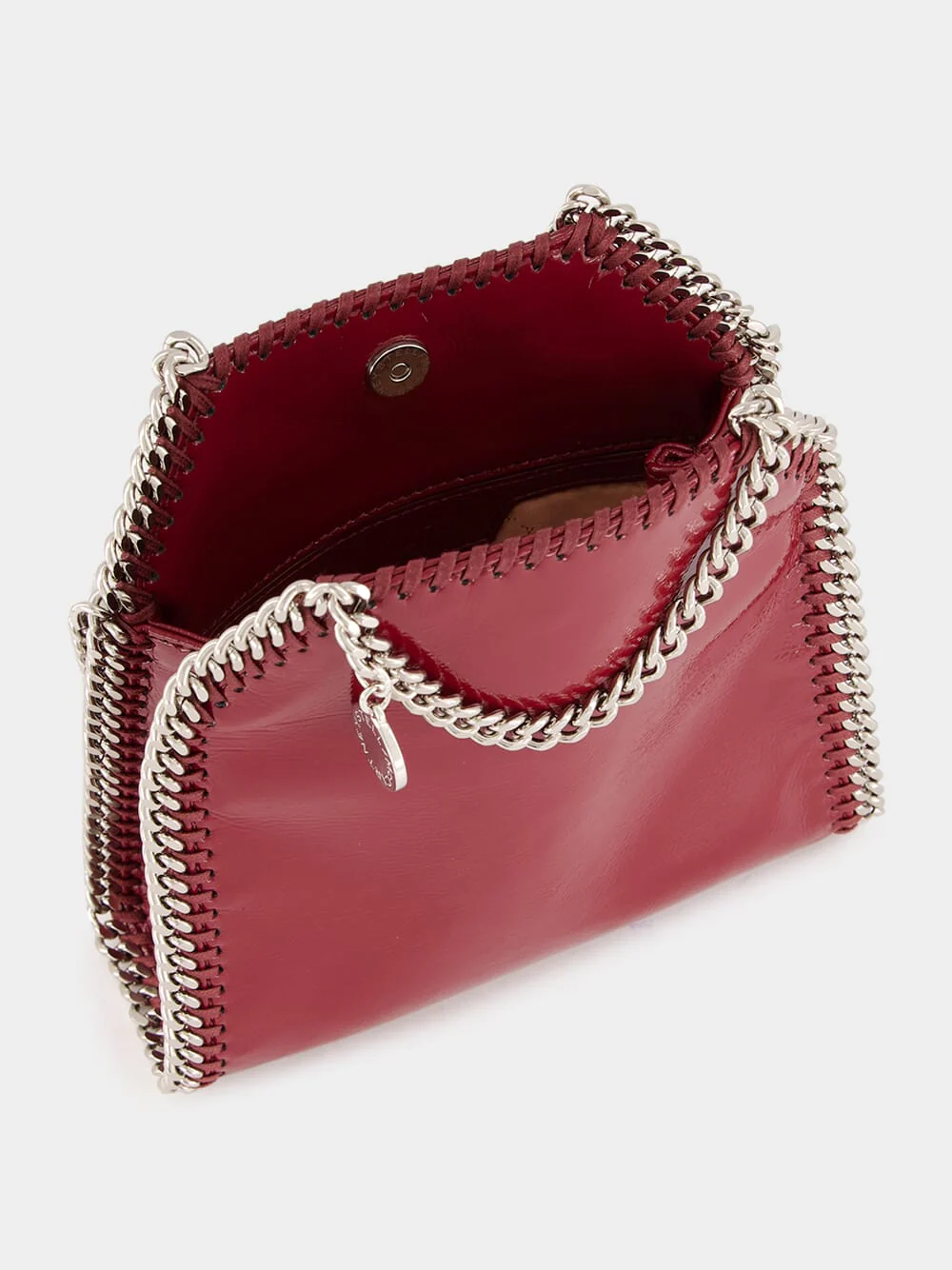 Burgundy Crinkled Patent Alter Mat Tiny Tote - Image 6