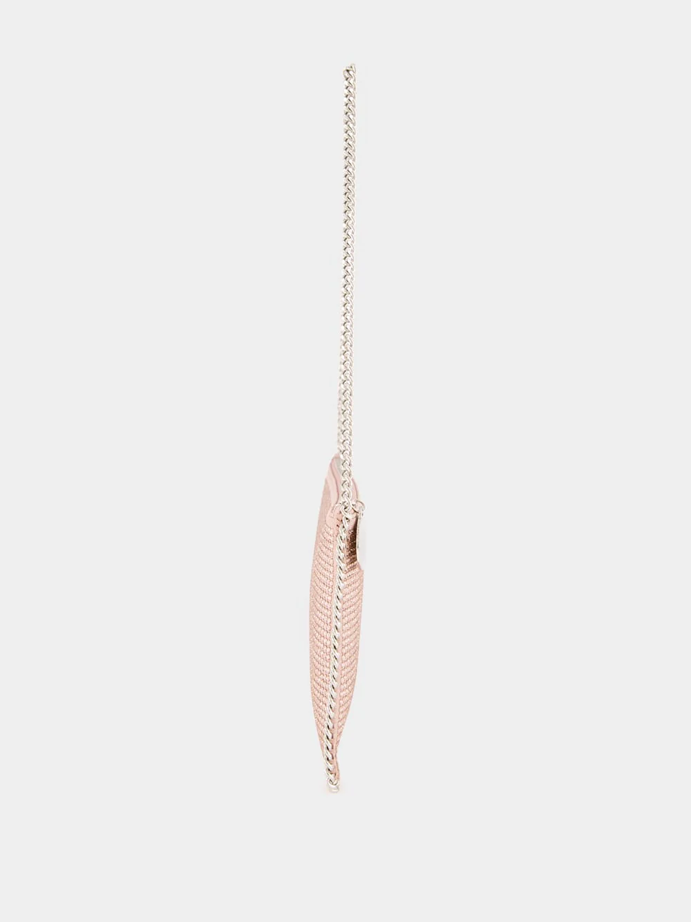 Pink Crystal-Embellished Alter Suede Pochette with Chain - Image 11