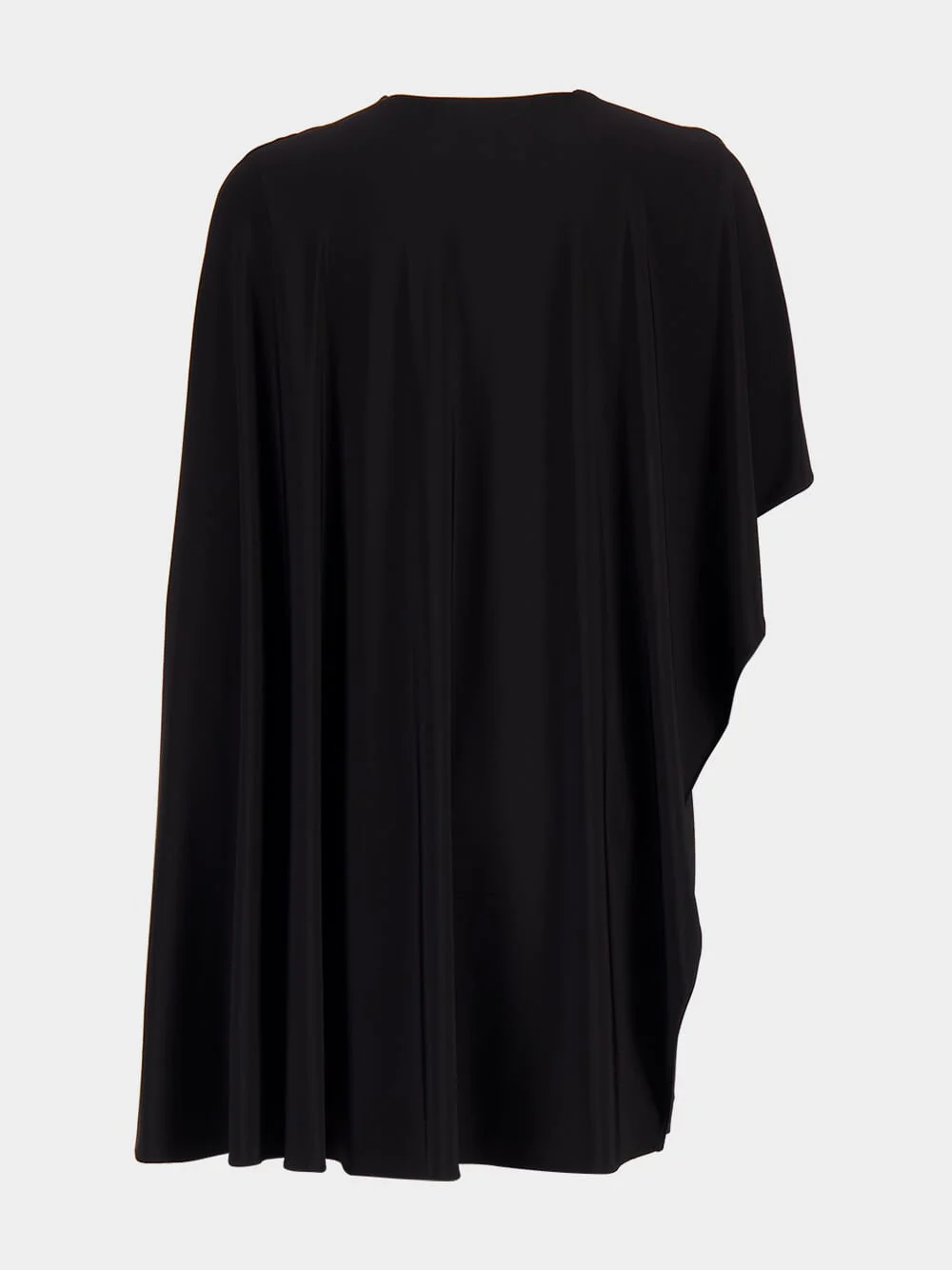 Black Asymmetric Mini Dress - Image 2