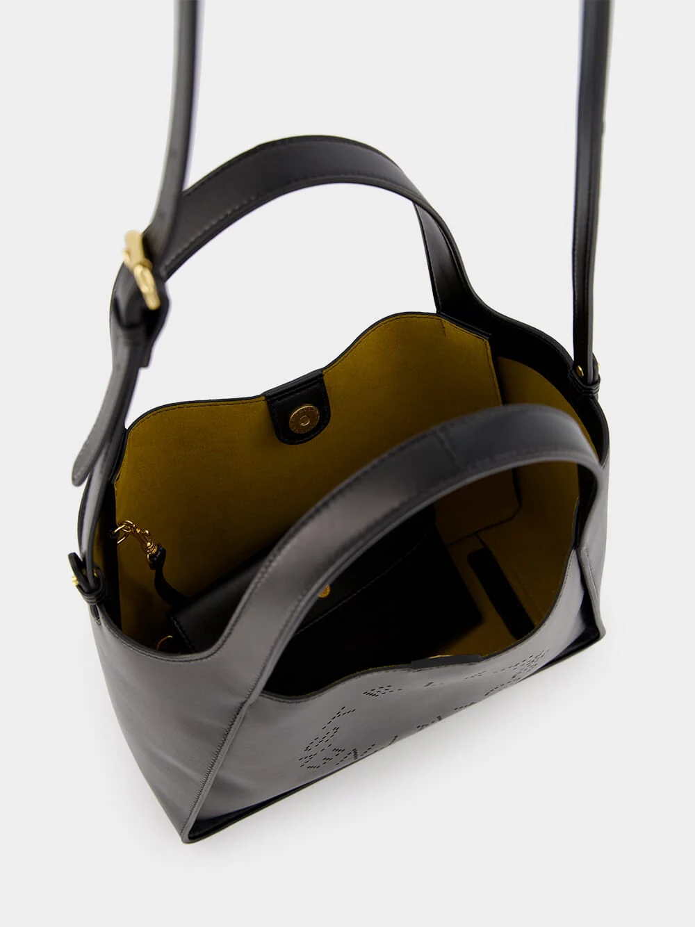 Black Logo Faux-Leather Tote - Image 5