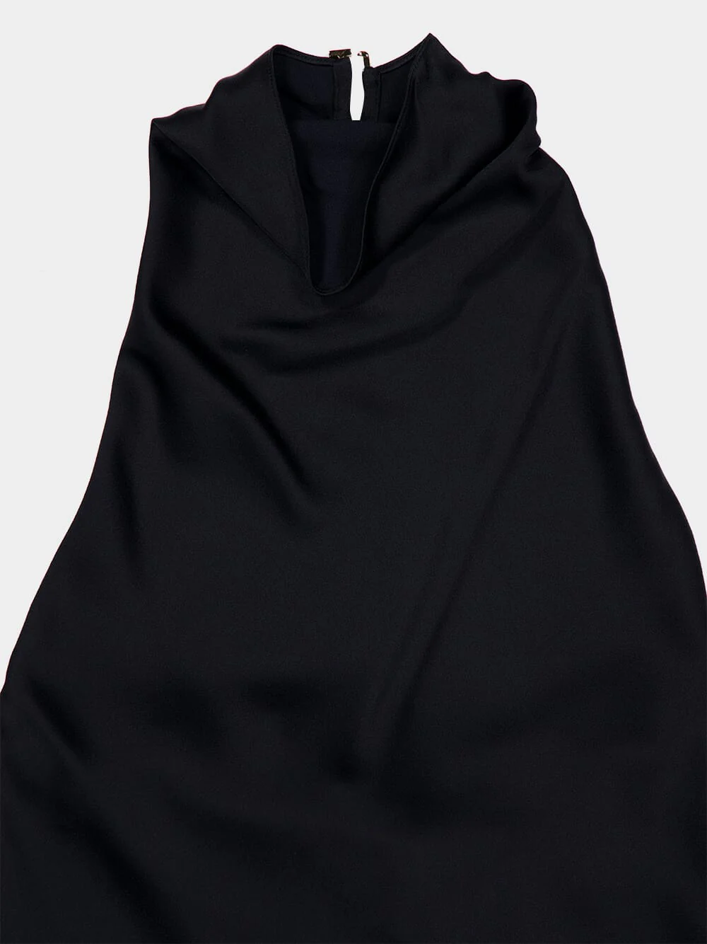Black Satin Halterneck Top - Image 3