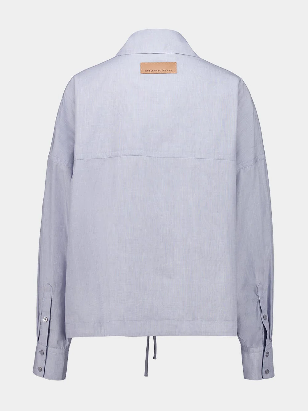 Blue Grey Chambray Cotton Shirt Jacket - Image 2