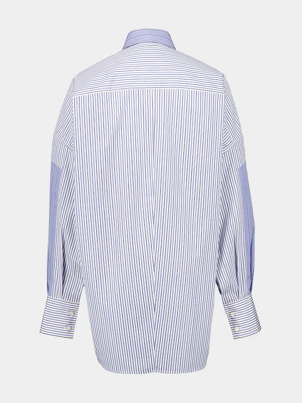 Blue Striped Boyfriend Shirt - Image 3