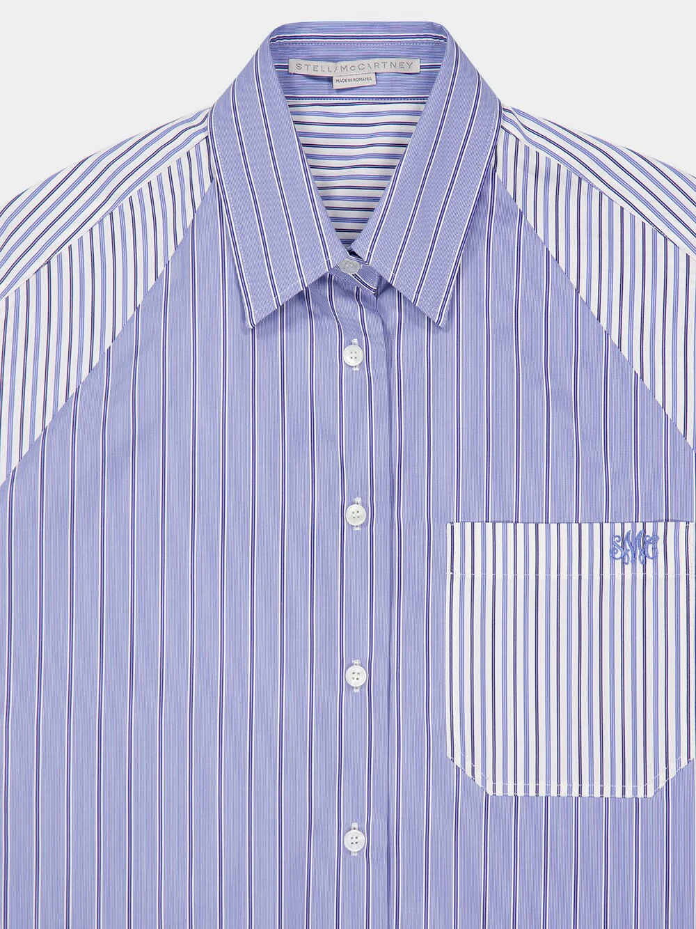 Blue Striped Boyfriend Shirt - Image 4