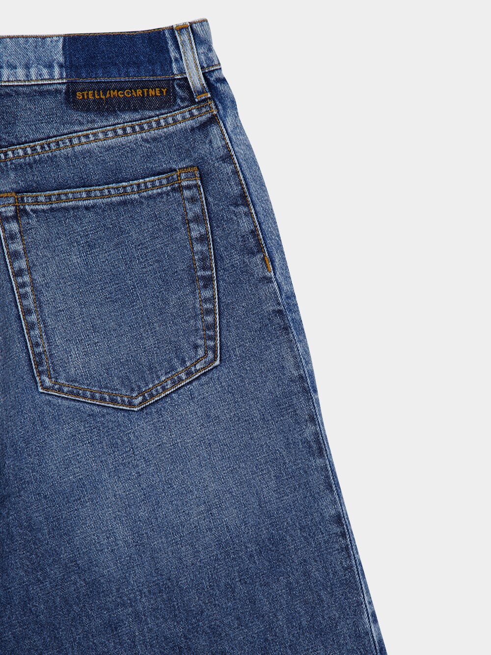 Blue Two-Tone Wash Slouchy Straight Leg Jeans - Image 10