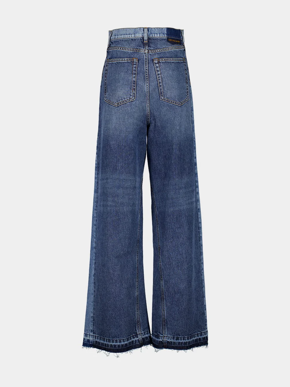 Blue Two-Tone Wash Slouchy Straight Leg Jeans - Image 7