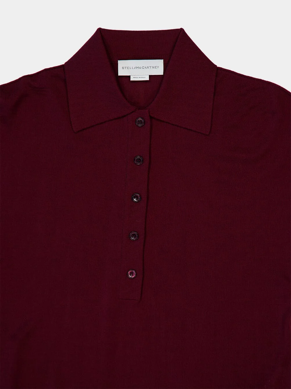 Bordeaux and Red Wool Polo Top - Image 3