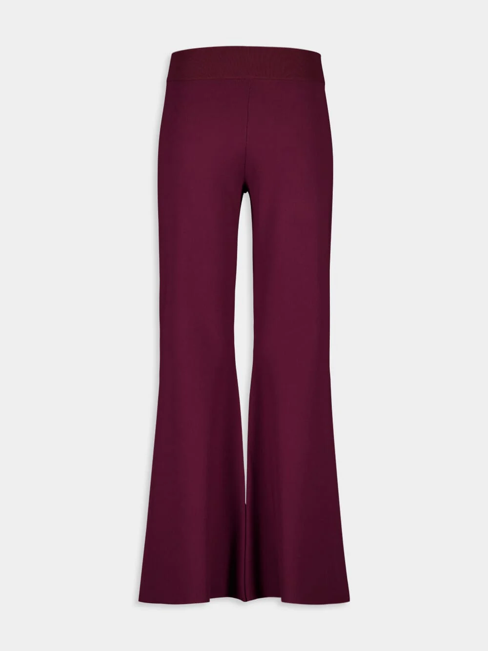 Bordeaux Knit Flared Trousers - Image 2
