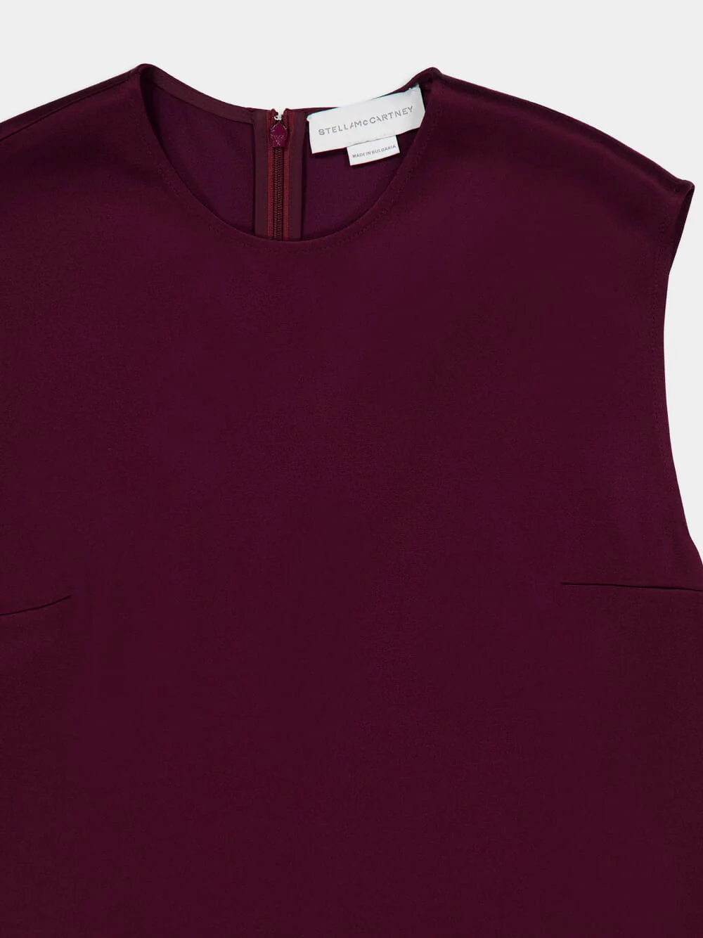 Bordeaux Sleeveless Satin Top - Image 3
