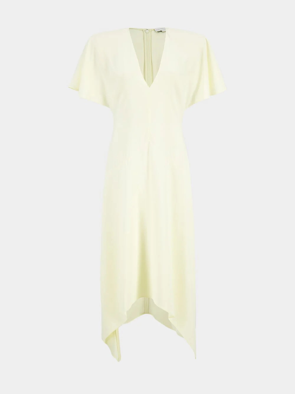 Buttermilk Satin V-Neck Midi Dress - Image 2